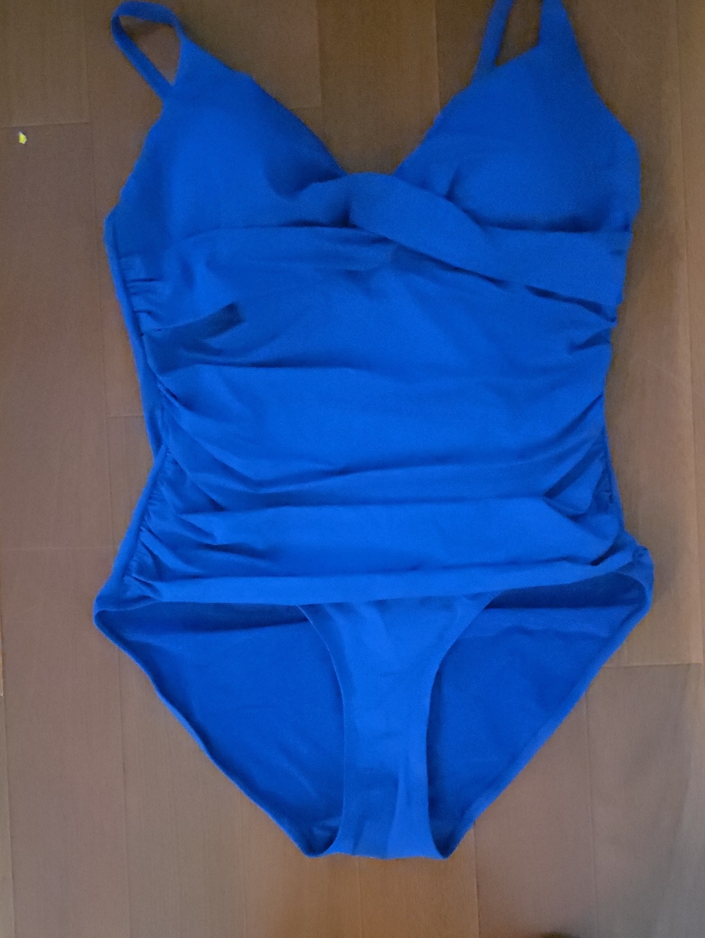 Sapphire Blue Women's Ruched One-Piece Swim Bodysuit